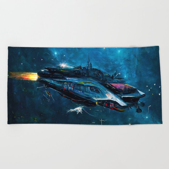 Traveling at the speed of light Beach Towel