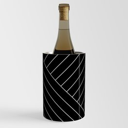 Abstract geometric lines black Wine Chiller