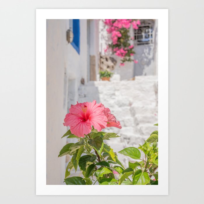 Spring in Greece / Sunny door front view in Greek island Milos Art Print