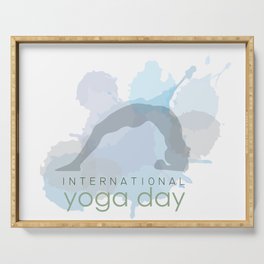International yoga day Serving Tray