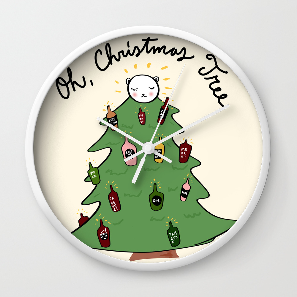 Xmas Tree Me Lit Up Wall Clock By Bitterbeans Society6