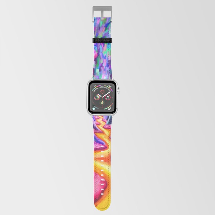 Psychedelic Trippy Tree Forest Path Apple Watch Band