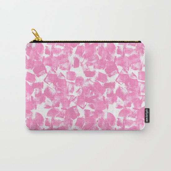 Pink Painter brushstrokes abstract minimal modern dorm college trendy boho painting monochromatic Carry-All Pouch