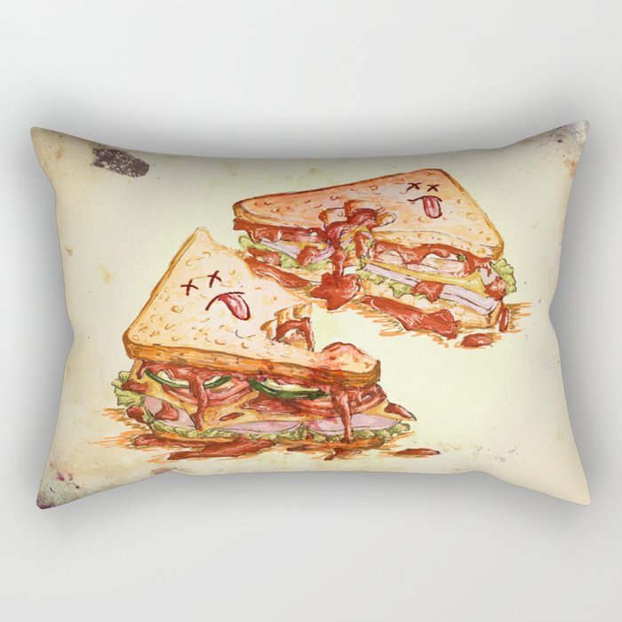 Sandwich Massacre Rectangular Pillow