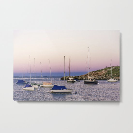Earth's shadow over the harbor Metal Print