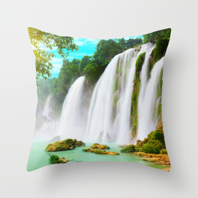Detian Waterfall Throw Pillow By Aptine Society6