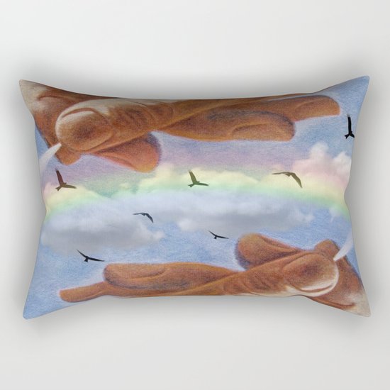 Making rainbow Rectangular Pillow