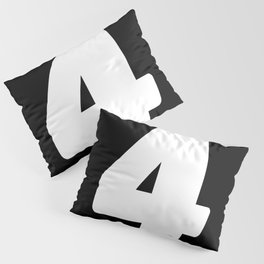 4 (White & Black Number) Pillow Sham