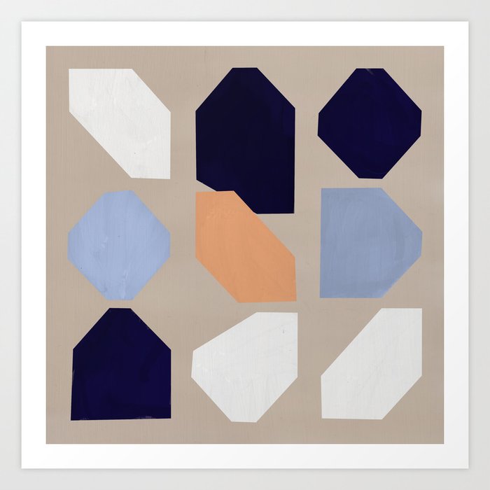 Geometrical shapes of nine 02 Art Print