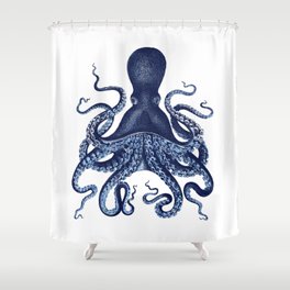Kraken Stall Shower Curtain Octopus Animal Marine