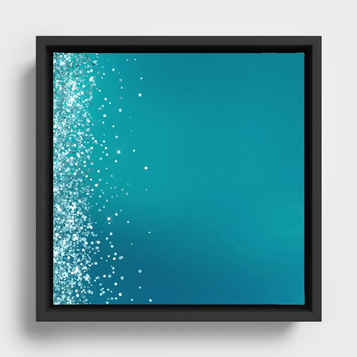 Beautiful Glittered Holo Pattern Framed Canvas