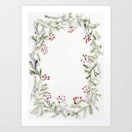 Christmas Fronds Art Print