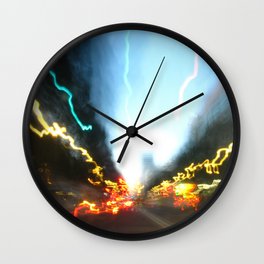 Abstract Downtown Flow - Light Painting Wall Clock