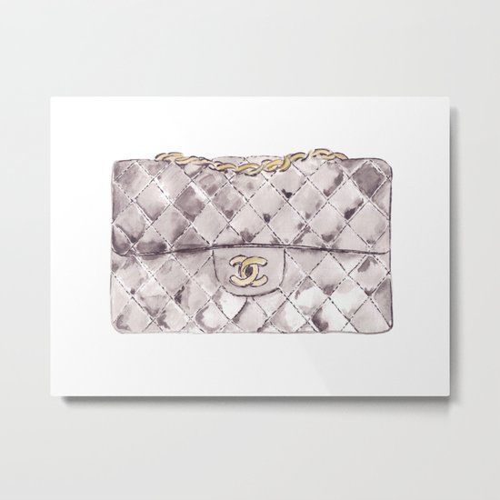 Grey mini bag Metal Print