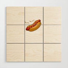 Hot Dog Chicago Style Bun Stand American Wood Wall Art