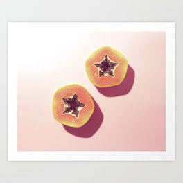#02_Papaya in pink Art Print