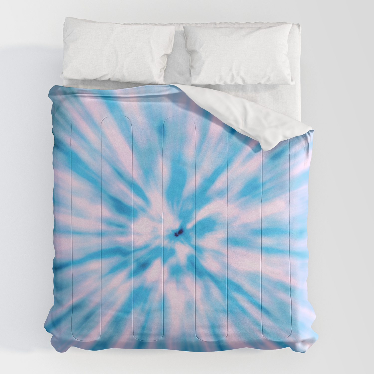 Tie Dye Light Blue Comforters By Nika Society6