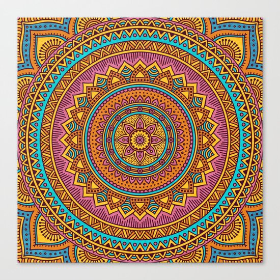 Hippie mandala 63 Canvas Print