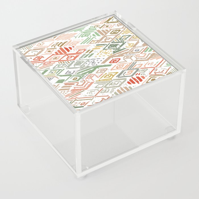 Neutral-toned brushstrokes architectonic Acrylic Box