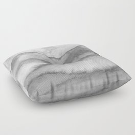 Soft Grey Mountain Range Floor Pillow