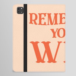 Remember your why quote iPad Folio Case