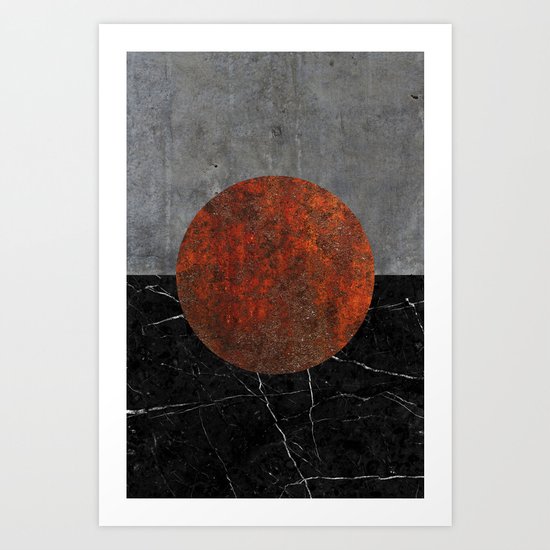 Abstract - Marble, Concrete, and Rusted Iron II Art Print