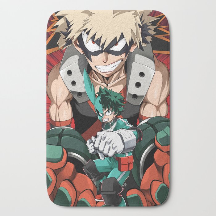 My Hero Academia Deku Vs Bakugou Art Print Bath Mat By Atami Chan Society6