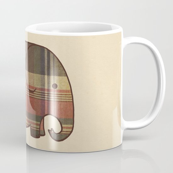 Plaid Elephant Mug