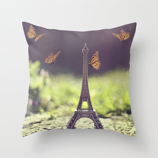 Eiffel Tower Throw Pillow