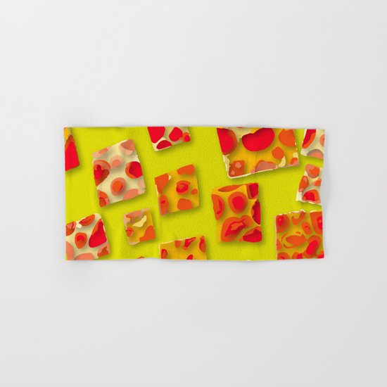 red spotted rectangles Hand & Bath Towel