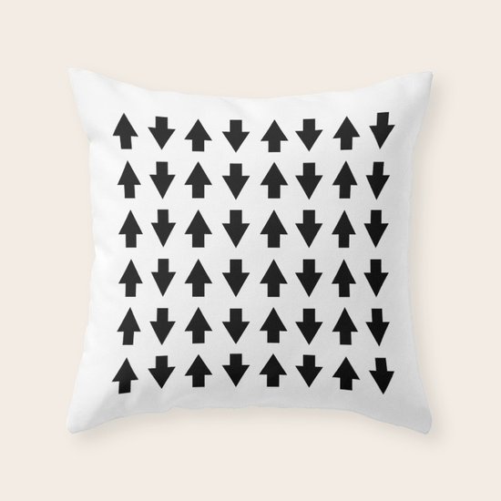 Arrows Black Throw Pillow
