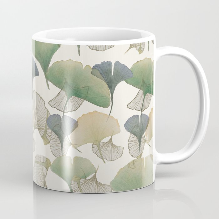Ginkgo Leaf Pattern Coffee Mug