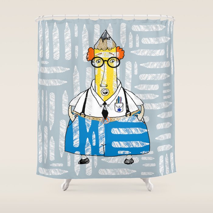 Pencil Neck Geek Shower Curtain By Amygale Society6