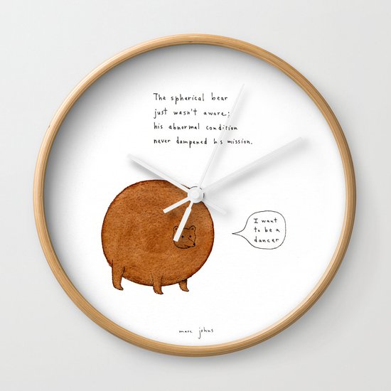 the spherical bear Wall Clock