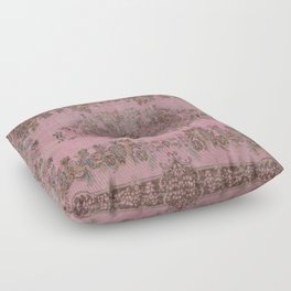 pink oriental vintage carpet Floor Pillow