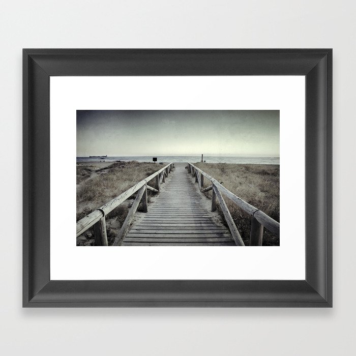 The beach....... Framed Art Print by Guido Montañés Society6