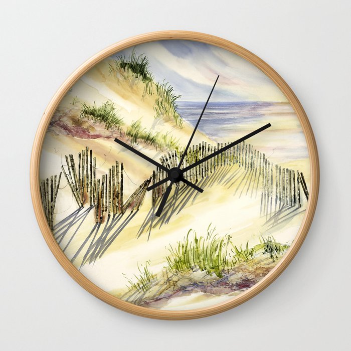 Shoreline Dune Shadows  Wall Clock