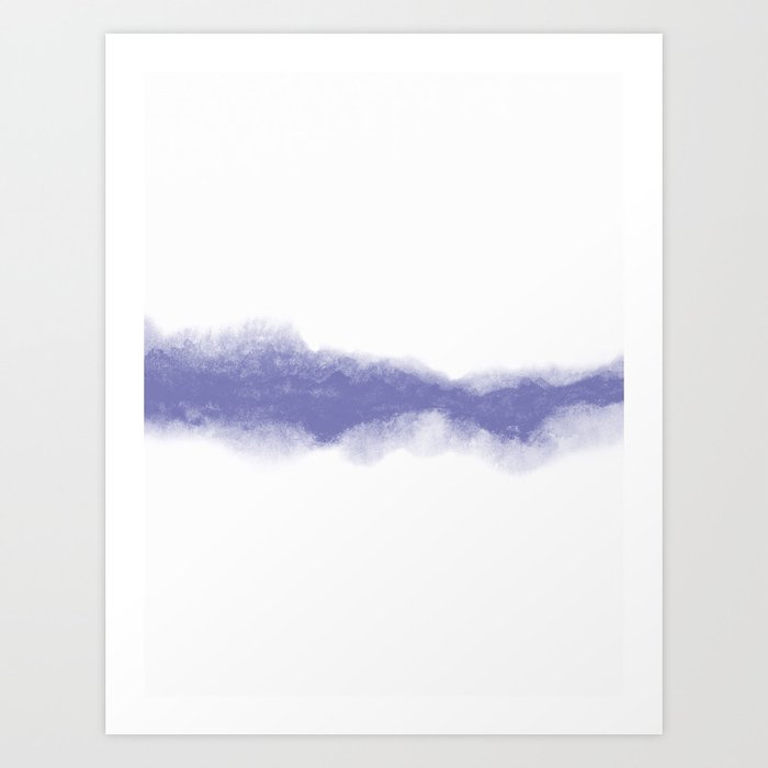 Abstract Watercolor Very Peri Periwinkle Painting Art Print