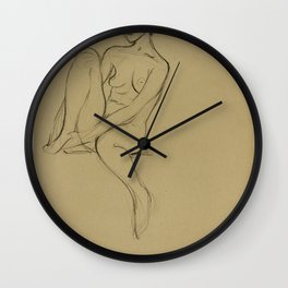 Sylvia Shaw Judson - Untitled (Seated Female Nude) (n.d.) Wall Clock