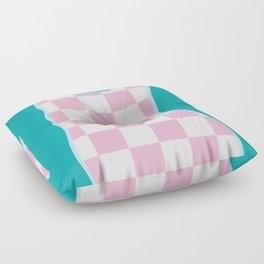 Checked cat meow 1 Floor Pillow