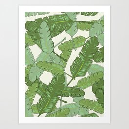 Banana Leaf Print Art Print