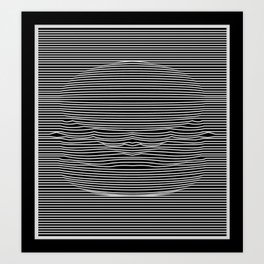 Cheeseburger Optical Illusion Art Print