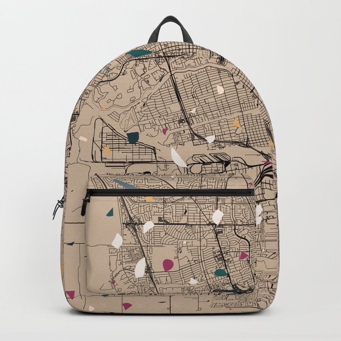 Stockton USA - Artistic City Map Backpack
