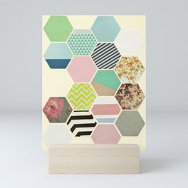 Florals and Stripes Mini Art Print