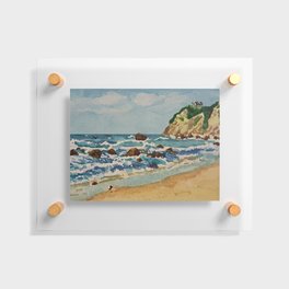 Block Island Beach Scene Floating Acrylic Print