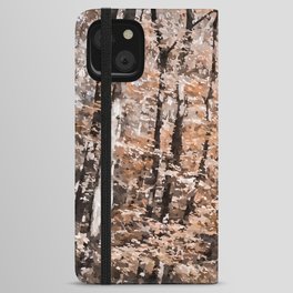 Amber fall deciduous forest iPhone Wallet Case