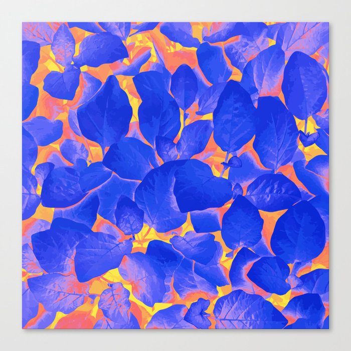 Supercontrast, Pop of Color Ultraviolet Nature, Floral Graphic Design Canvas Print