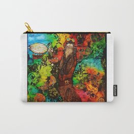 Albert the Steampunk Otter Carry-All Pouch | Bomberjacket, Acrylic, Bright, Quirky, Tealharecreations, Whimsical, Goggles, Otter, Propellor, Colorful 