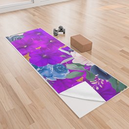 Flower Collage Abstract  Yoga Towel
