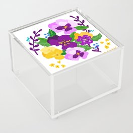 Birthday Flower - February - Violet Acrylic Box